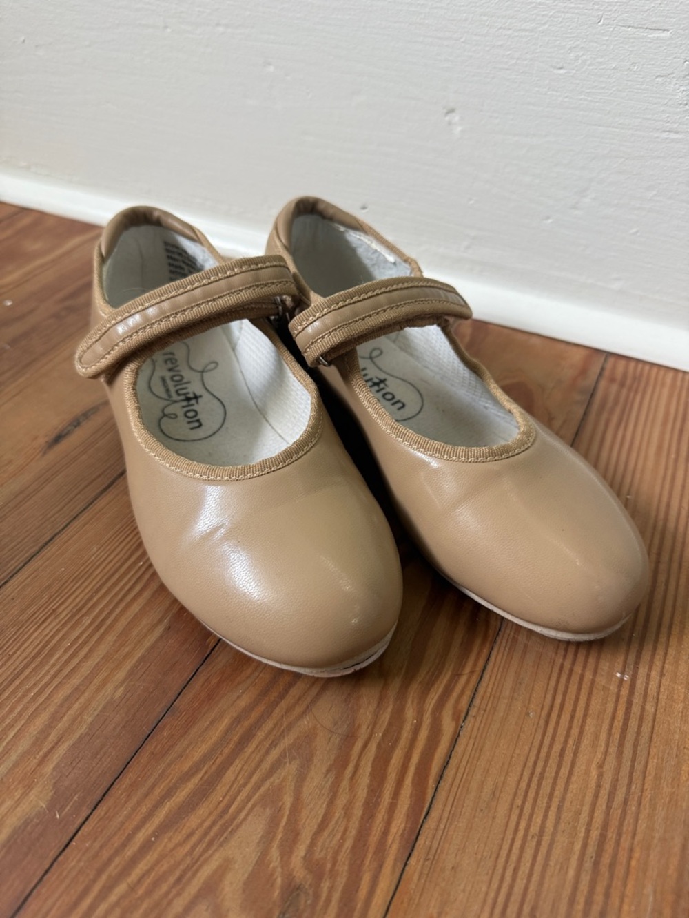 Revolution Girls' Tan Mary Jane Tap Shoes